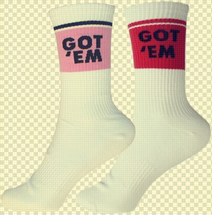 Image Of Pack Got Em Red pink Sock   Hockey Sock  HD Png DownloadTransparent PNG