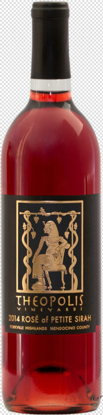 Theopolis Vineyards  Female  Petite Sirah  Rosé  Yorkville    Glass Bottle  HD Png DownloadTransparent PNG