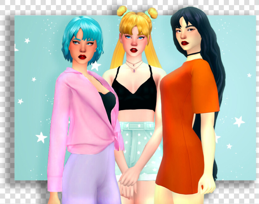 Transparent Sailor Mercury Png   Sims 4 Sailor Mars Hair Simmandy  Png DownloadTransparent PNG