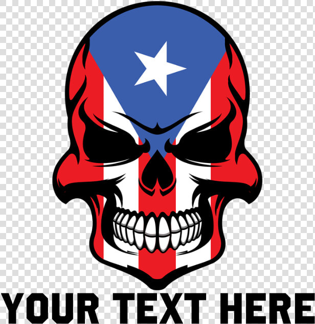 Puerto Rican Flag Skull Drinking Glass   Coqui Puerto Rico Flag  HD Png DownloadTransparent PNG