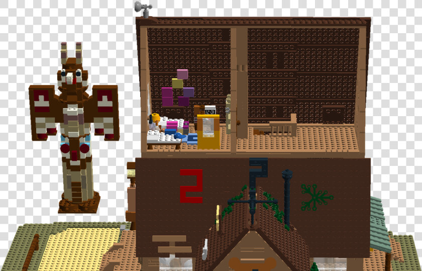 Mystery Shack Gravity Falls   Totem Pole Minecraft  HD Png DownloadTransparent PNG