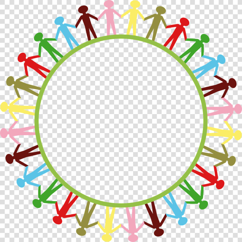 People Holding Hands Around The World Black And White   Healthy India Wealthy India  HD Png DownloadTransparent PNG