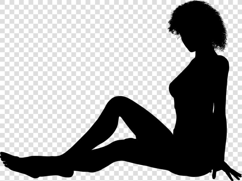 Sitting Woman   Female Silhouette Sitting  HD Png DownloadTransparent PNG