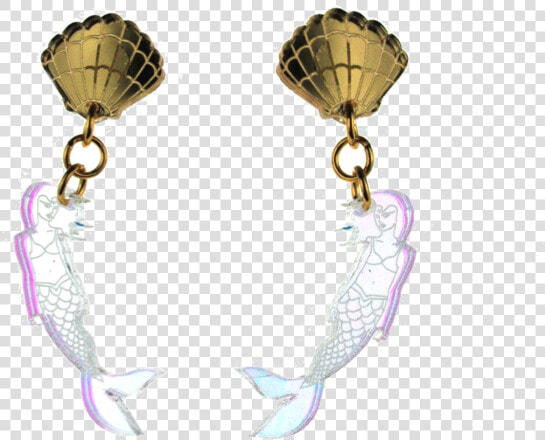 Shell And Mermaid Dangle Earrings   Earrings  HD Png DownloadTransparent PNG