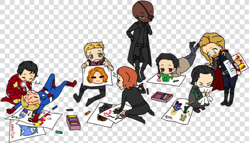 Avengers  Captain America  And Fanart Image   Cute Avengers Fan Art  HD Png DownloadTransparent PNG