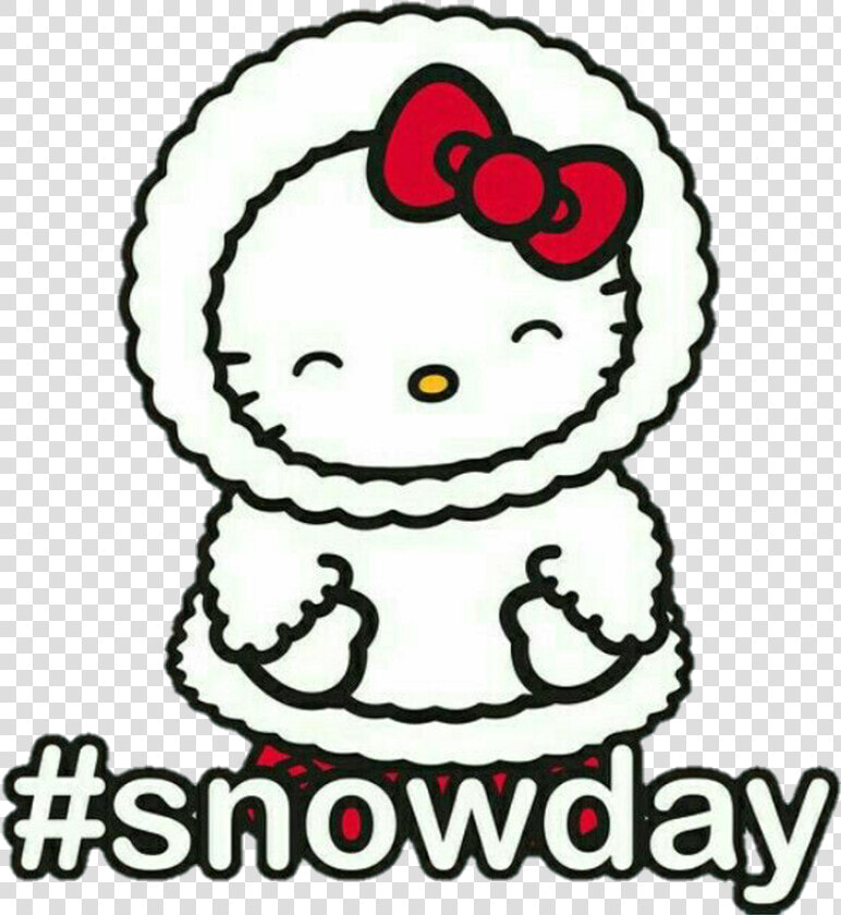 Hellokitty Kawaii Kitty Winter Invierno Snowday Snow   Hello Kitty Winter  HD Png DownloadTransparent PNG