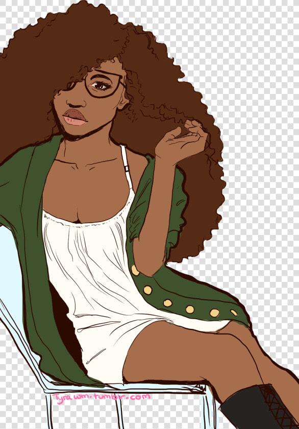 Curly Hair African American Black Women Cartoon Girls  HD Png DownloadTransparent PNG