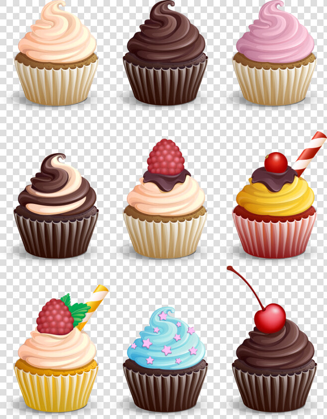 Muffin Chocolate Nine Cupcakes Cupcake Free Download   Muffin Illustration  HD Png DownloadTransparent PNG
