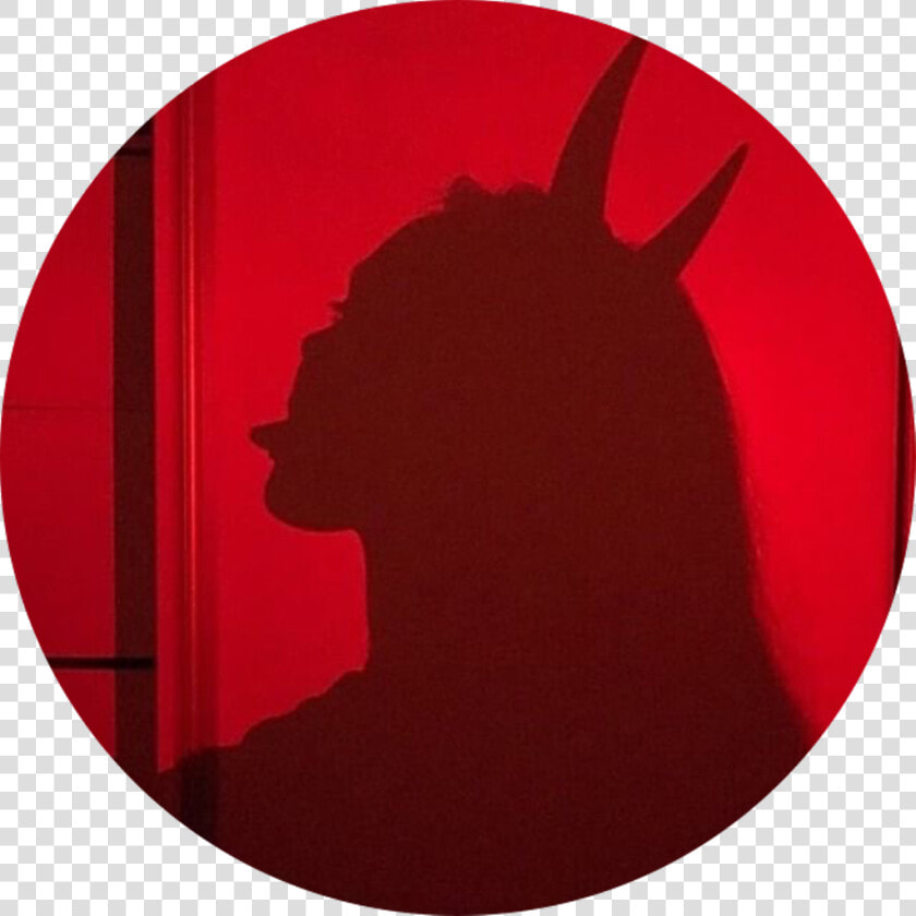 Devil Devilish Devilgirl Red Aesthetic Horns Shadow  HD Png DownloadTransparent PNG