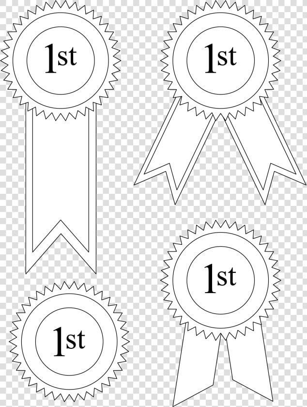 Blank Award Ribbon Coloring Sheet Printable Coloring   1st Place Ribbon Printable Free  HD Png DownloadTransparent PNG