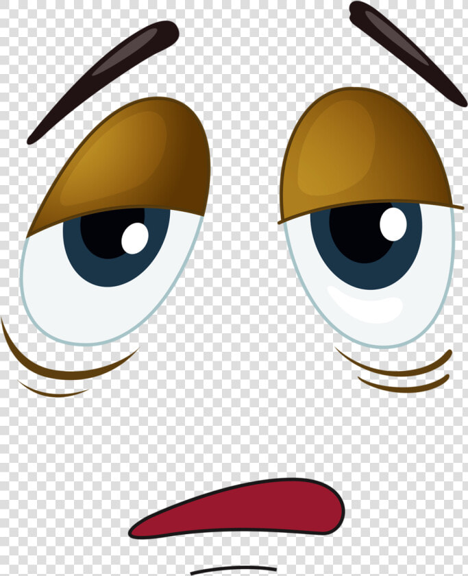 Clipart Free Library Cartoon Emoticon Caricature Smiley   Tired Eyes Clipart  HD Png DownloadTransparent PNG