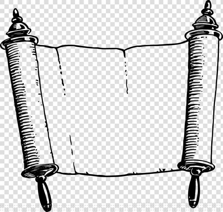 Paper  Papyrus  Parchment  Scroll   Torah Black And White  HD Png DownloadTransparent PNG