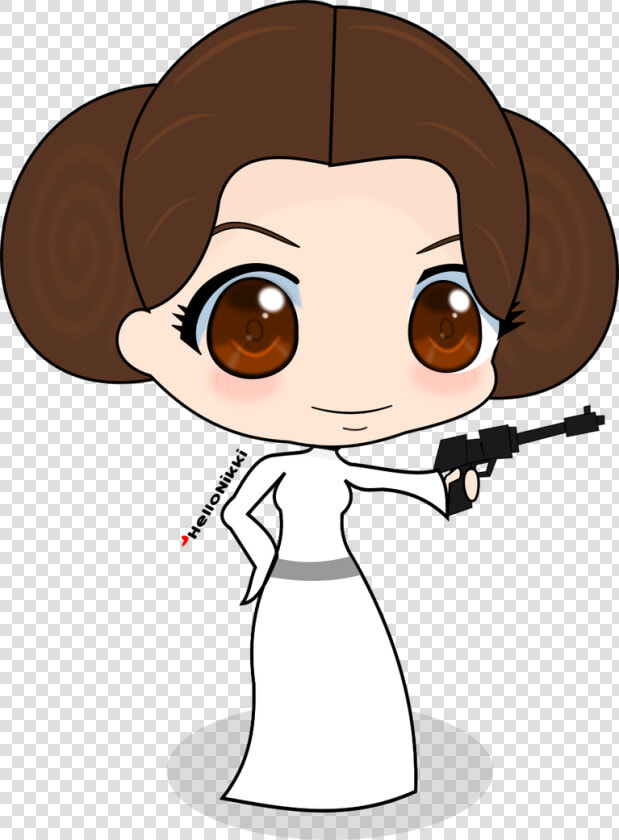 Princess Leia Chibi   Star Wars Princesa Leia Vector  HD Png DownloadTransparent PNG