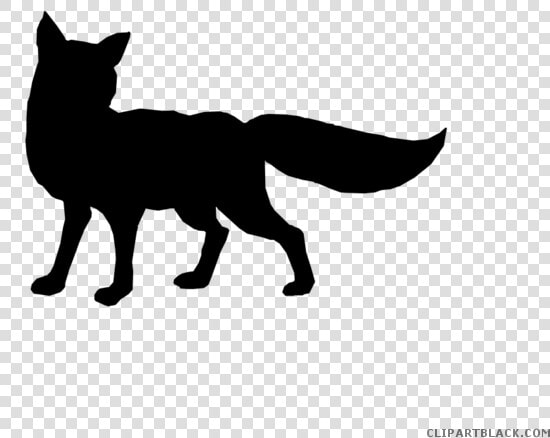 Clipart Fox Silhouette   Black And White Fox Clip Art  HD Png DownloadTransparent PNG