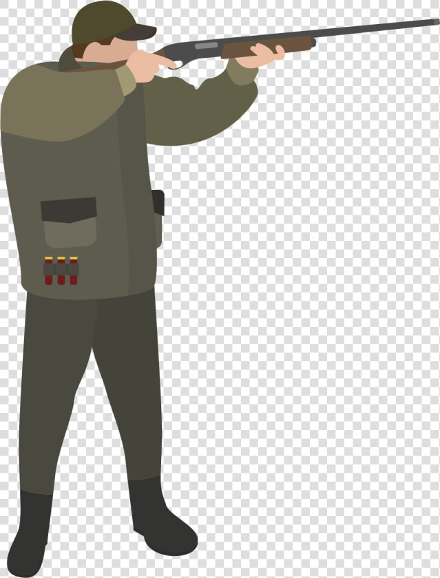 Hunter Vector Gun Cartoon   Hunter With Gun Cartoon  HD Png DownloadTransparent PNG