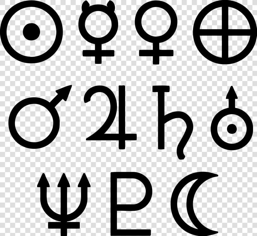 Planet Symbols   Symbols Of Solar System  HD Png DownloadTransparent PNG