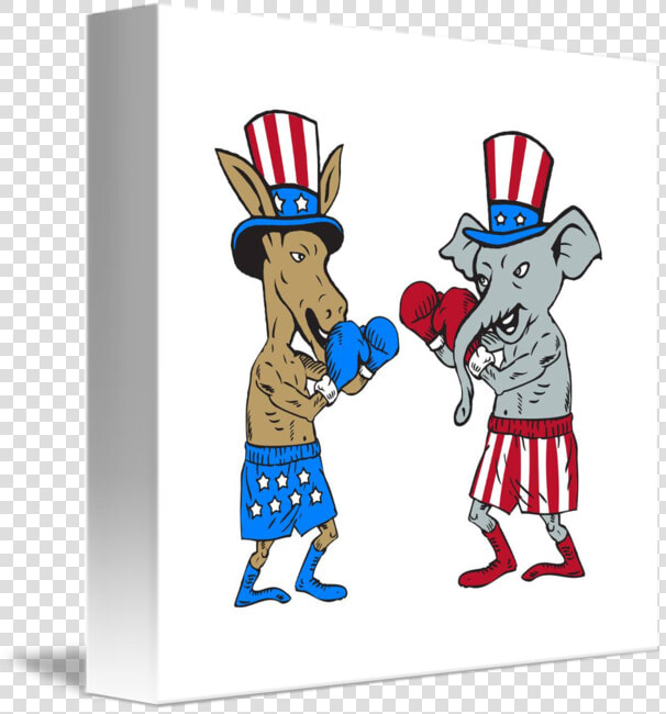 Clip Art Democrat Donkey Republican Elephant  HD Png DownloadTransparent PNG