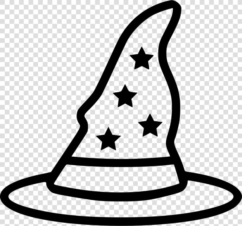 Wizard Hat   Wizard Hat Black And White  HD Png DownloadTransparent PNG