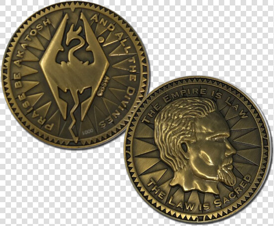 The Elder Scrolls V Skyrim Collectible Coin Septim   Skyrim Coin  HD Png DownloadTransparent PNG