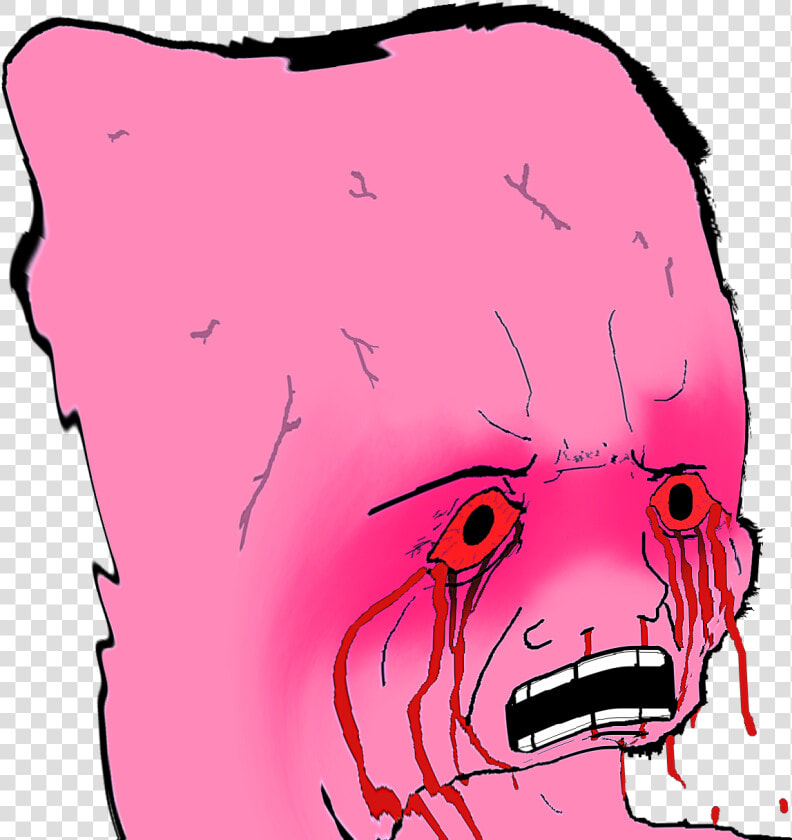 Face Red Pink Nose Facial Expression Mammal Vertebrate   Pink Wojak Transparent  HD Png DownloadTransparent PNG