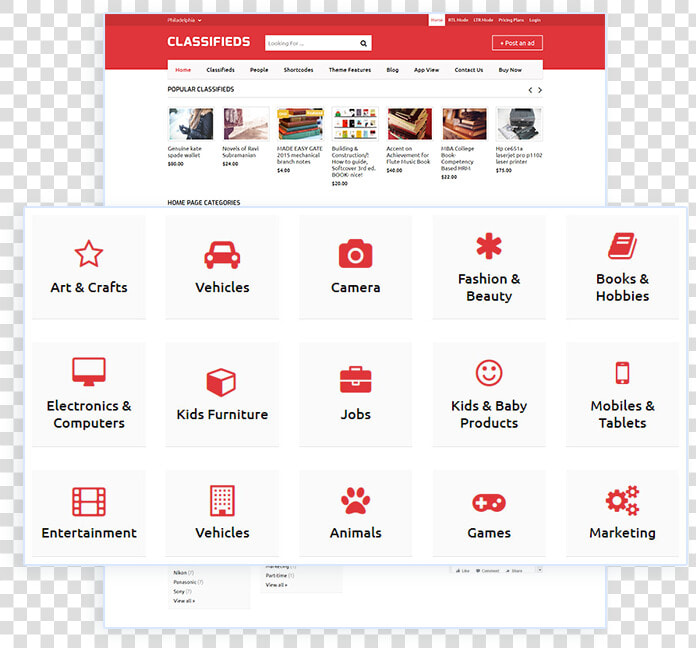 Classifieds Wordpress Theme   Classified Ads Icon Set  HD Png DownloadTransparent PNG