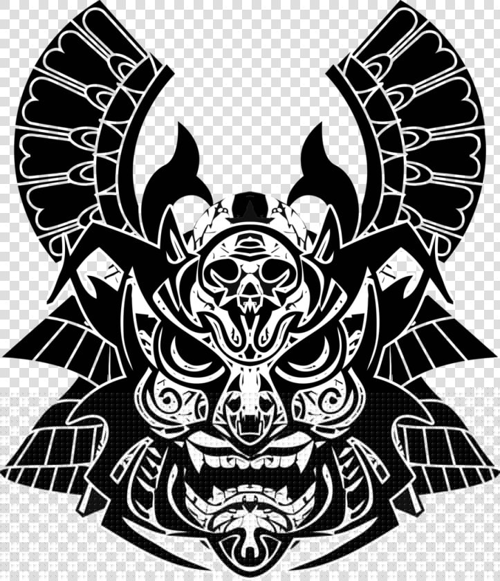 Clip Art Demon Samurai Mask   Samurai Mask Vector Transparent  HD Png DownloadTransparent PNG