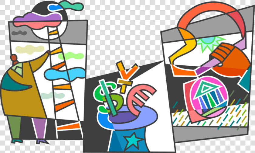 Vector Illustration Of Climbing Ladder To Reach For  HD Png DownloadTransparent PNG