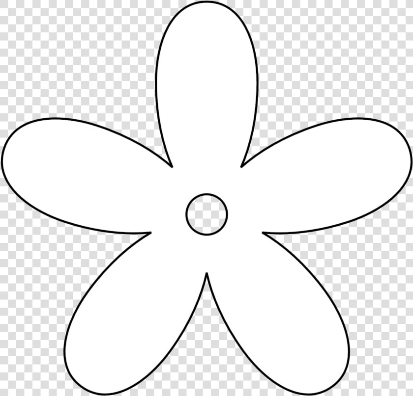Flower Kid Clip Art   5 Petal Flower Outline  HD Png DownloadTransparent PNG