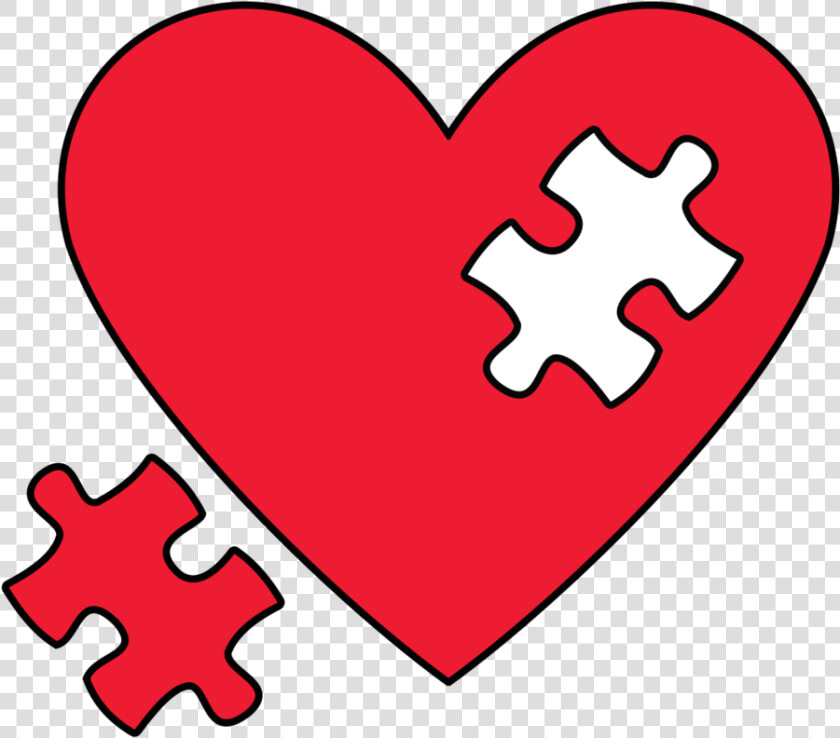 Broken Heart Clip Art   Heart With Puzzle Piece Missing  HD Png DownloadTransparent PNG