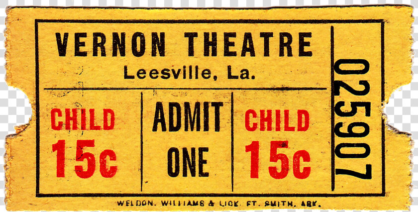 Vintage Movie Ticket Template   Vintage Ticket  HD Png DownloadTransparent PNG