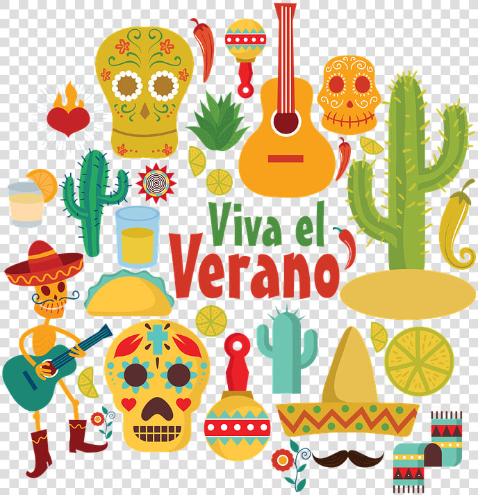 Mexico  Guitar  Cactus  Desert  Skulls  Santa Muerte  HD Png DownloadTransparent PNG