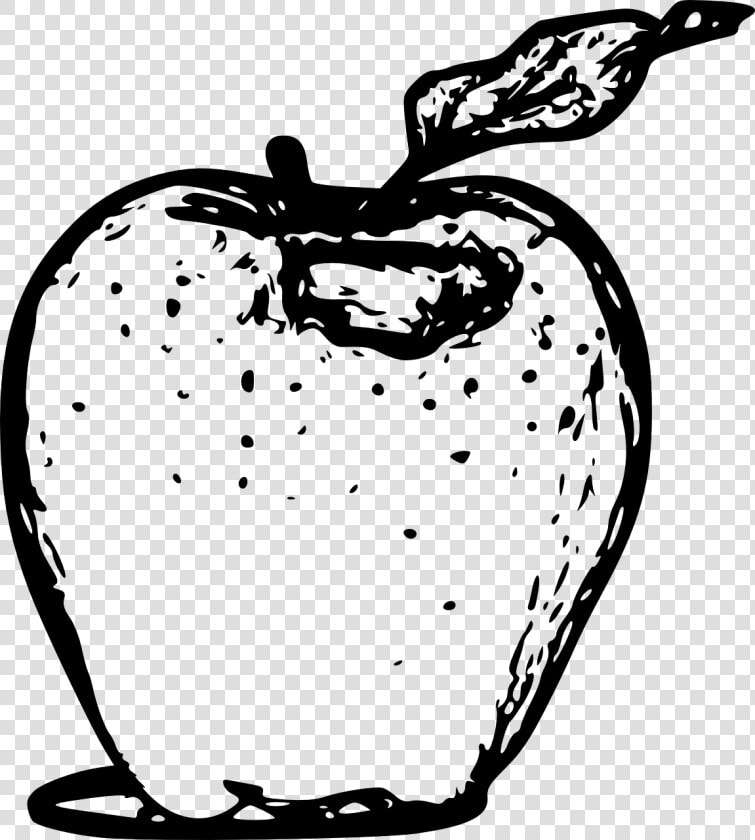 Free Vector Apple Line Art   Apple Black And White Images In Png  Transparent PngTransparent PNG