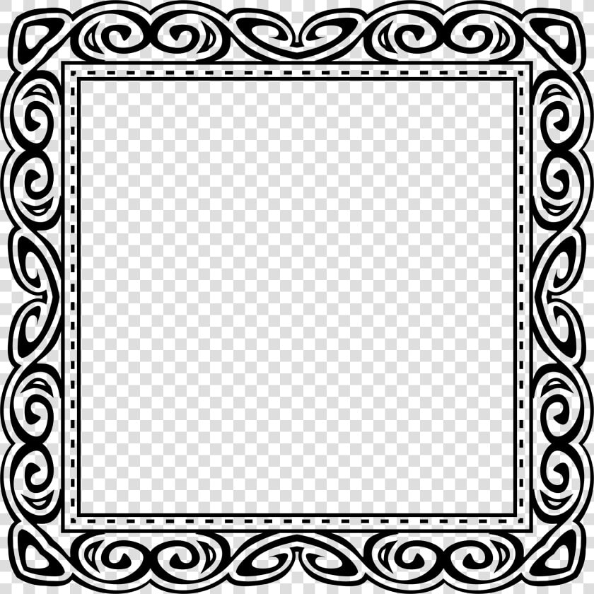 Abstract Black Frame Design 14 Clip Arts   Vintage Decorative Ornament Frame 4 Svg  HD Png DownloadTransparent PNG