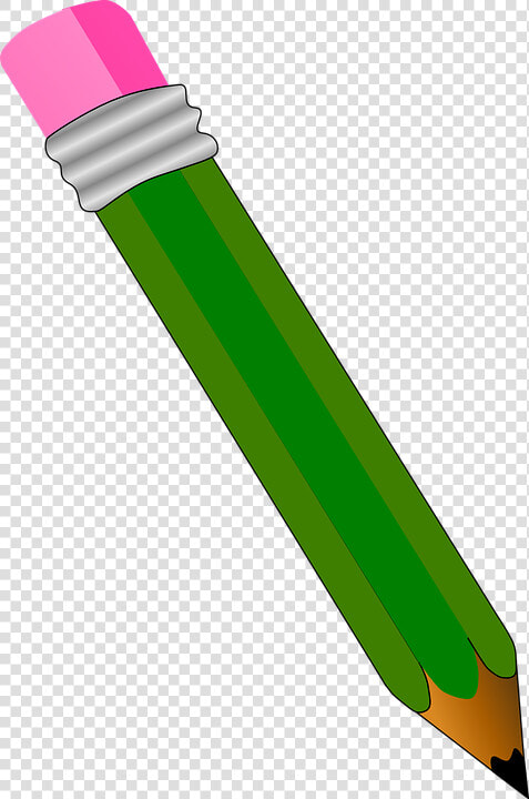 Free Picture  Pixels   Green Pencil Clip Art  HD Png DownloadTransparent PNG