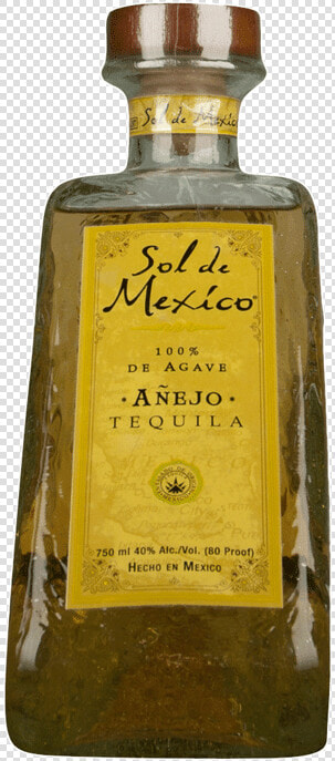Sol De Mexico Anejo Tequila   Glass Bottle  HD Png DownloadTransparent PNG