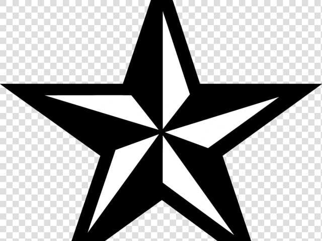 Nautical Star Tattoos Clipart Compass   Star White And Black Tattoo  HD Png DownloadTransparent PNG