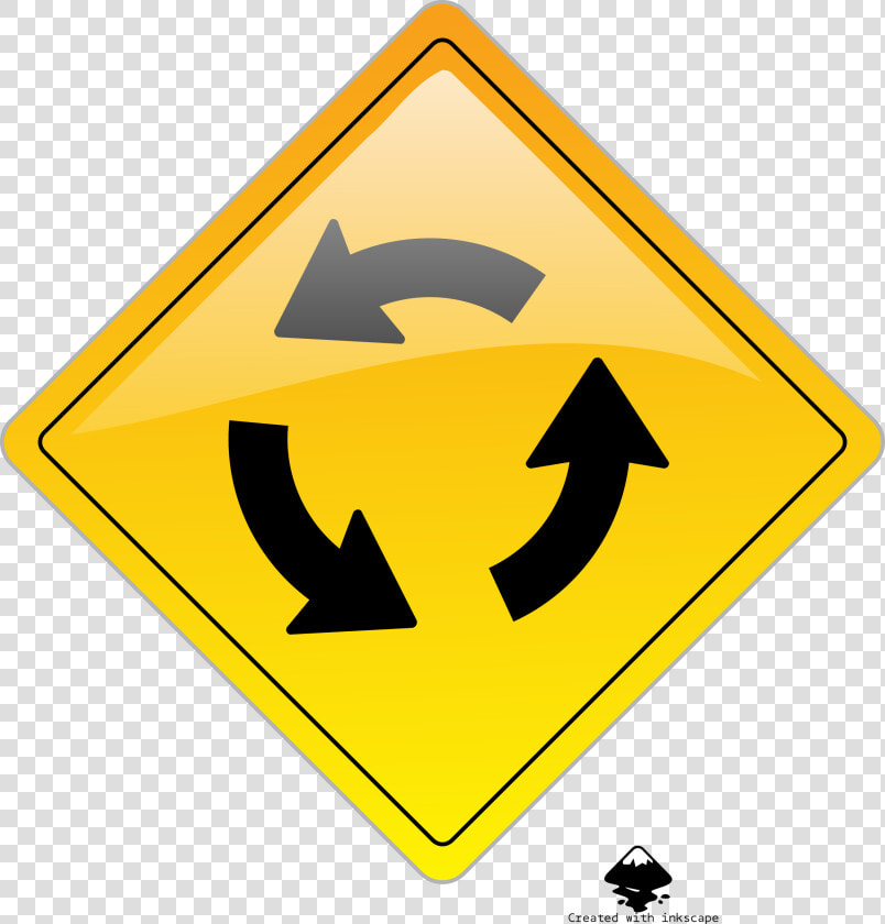 Circular Intersection Warning Clip Arts   Examples Of Present Progressive In Italian  HD Png DownloadTransparent PNG