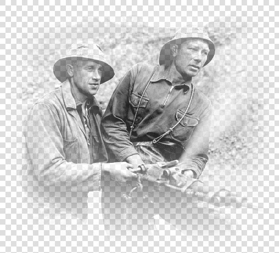 Angell Olsen And His Mate Anton Pedersen Drill Holes   Monochrome  HD Png DownloadTransparent PNG