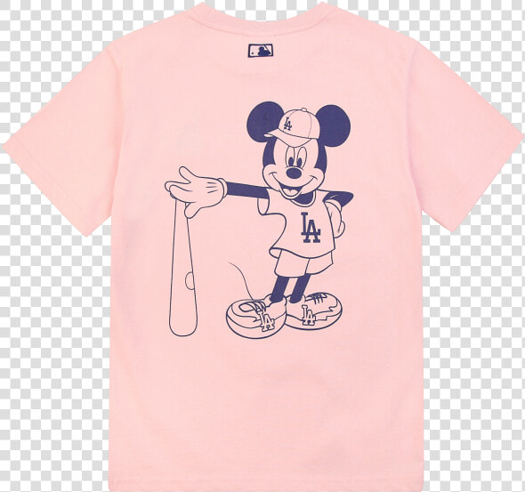 Mlb X Disney Mickey Mouse Back Graphic T shirt La Dodgers   Cartoon  HD Png DownloadTransparent PNG