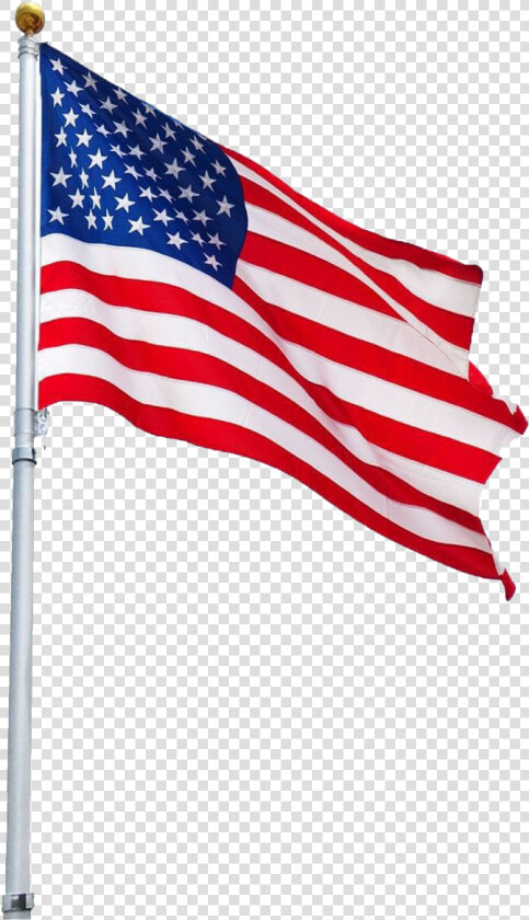 Transparent Bandeira Estados Unidos Png   American Flag On Pole Png  Png DownloadTransparent PNG