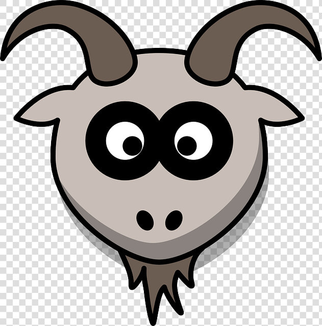 Goat  Head  Cartoon  Gray  Animal  Mountains   Goat Head Clipart  HD Png DownloadTransparent PNG