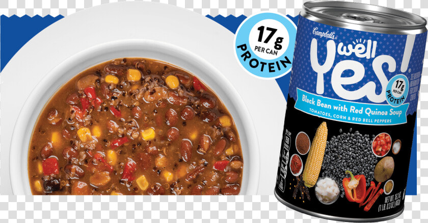 Campbell S Well Yes Black Bean With Red Quinoa Soup   Well Yes Black Bean Quinoa  HD Png DownloadTransparent PNG
