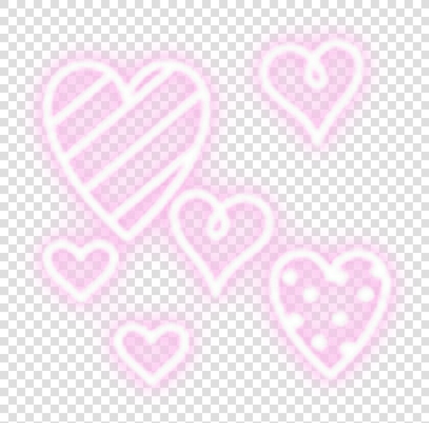 Ftestickers Hearts Light Glow Glowing Luminous Pink   Pink Glowy Hearts Picsart  HD Png DownloadTransparent PNG