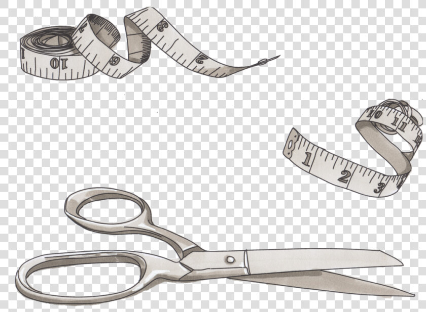 Scissors And Measuring Tape   Scissors  HD Png DownloadTransparent PNG