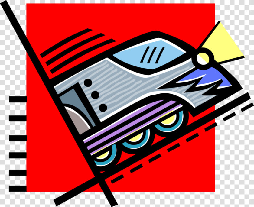 Vector Illustration Of Railroad Rail Transport Speeding  HD Png DownloadTransparent PNG