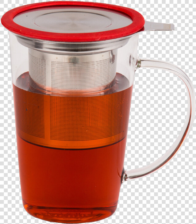 Infusing Glass Tea Mug   Glass Tea Cup And Infuser  HD Png DownloadTransparent PNG