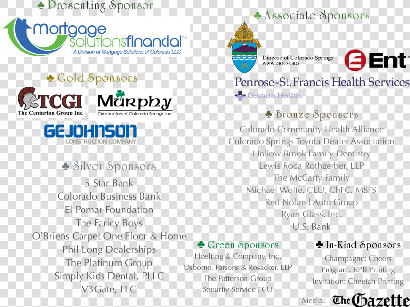 2018 Sponsor Line Up  HD Png DownloadTransparent PNG