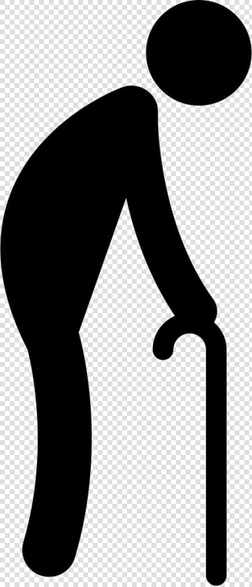 Old Man Walking With A Crutch   Old Man Png Icon  Transparent PngTransparent PNG