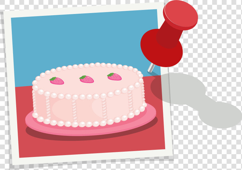 Pinned Picture Of A Pink Pastry Product   Birthday Cake  HD Png DownloadTransparent PNG