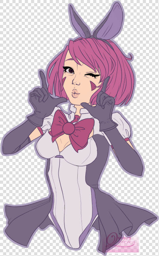 A Late Bunny Dva  lt 33   Cartoon  HD Png DownloadTransparent PNG